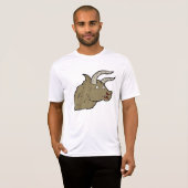 Fierce Angry Bull Head Rustieke Wilde Dier T-shirt (Voorkant volledig)
