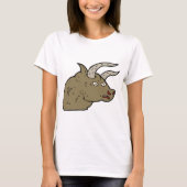 Fierce Angry Bull Head Rustieke Wilde Dier T-shirt (Voorkant)