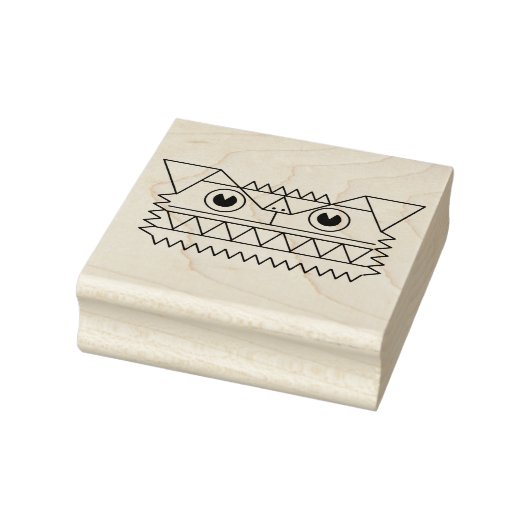 Fierce, Angry Dog Wood Art Stamp Rubberstempel (Stempel)