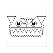 Fierce, Angry Dog Wood Art Stamp Rubberstempel (Afrduk)