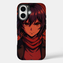 Fierce Anime Girl Telefoonhoes iPhone 16 Hoesje