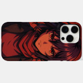 Fierce Anime Girl Telefoonhoesje – Rode ogen & sja Case-Mate iPhone Case (Achterkant (horizontaal))