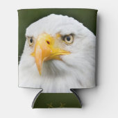 Fierce Bald Eagle Head Patriottische Koelbox Blikjeskoeler (Voorkant)