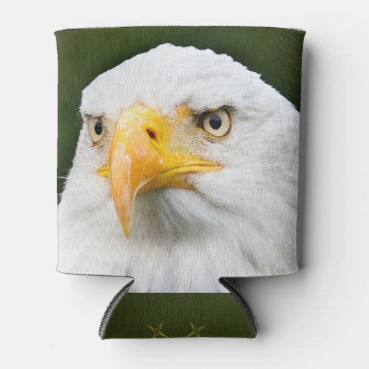 Fierce Bald Eagle Head Patriottische Koelbox Blikjeskoeler (Voorkant)
