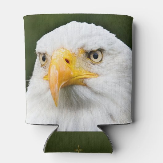 Fierce Bald Eagle Head Patriottische Koelbox Blikjeskoeler (Achterkant)