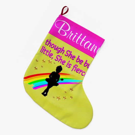 FIERCE BALLERINA GEPERSONALISEERDE KERSTKOUS GROTE KERSTSOK (Voorkant (Hangend))