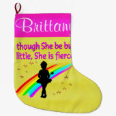 FIERCE BALLERINA GEPERSONALISEERDE KERSTKOUS GROTE KERSTSOK (Voorkant)