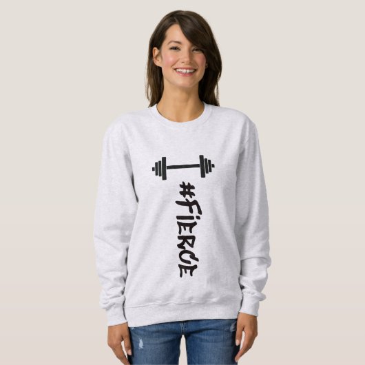 #Fierce Barbell Sweatshirt (Voorkant volledig)