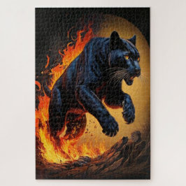 Fierce Black Panther Puzzle Legpuzzel
