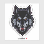 Fierce Black Wolf with Red Eyes Sticker – Dark Got (Vel)