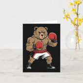 Fierce Boxing Beer Funny Tough Animal Fighter Kaart (Gele Bloem)