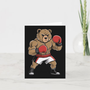 Fierce Boxing Beer Funny Tough Animal Fighter Kaart