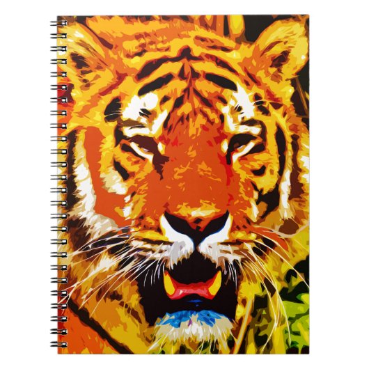 Fierce Bright Oranje Siberian Tiger Notitieboek (Voorkant)