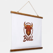 Fierce Bull Head Logo, Creative Mascot BULL Hangend Wandkleed (Gebogen)