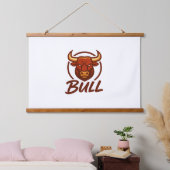 Fierce Bull Head Logo, Creative Mascot BULL Hangend Wandkleed (Slaapkamer)