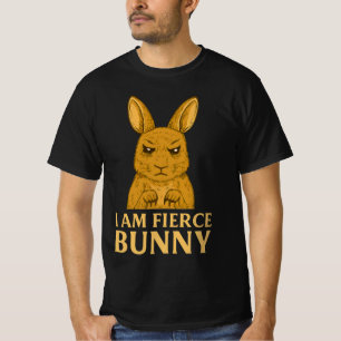 Fierce Bunny – Grappige Boze Konijn Attitude Desig T-shirt