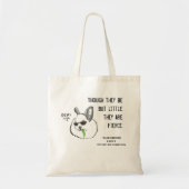 Fierce Bunny w/ Quote Tote Bag (Voorkant)