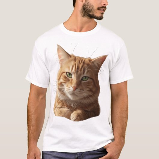 Fierce Cat Face T-Shirt – Bold & Playful (Voorkant)
