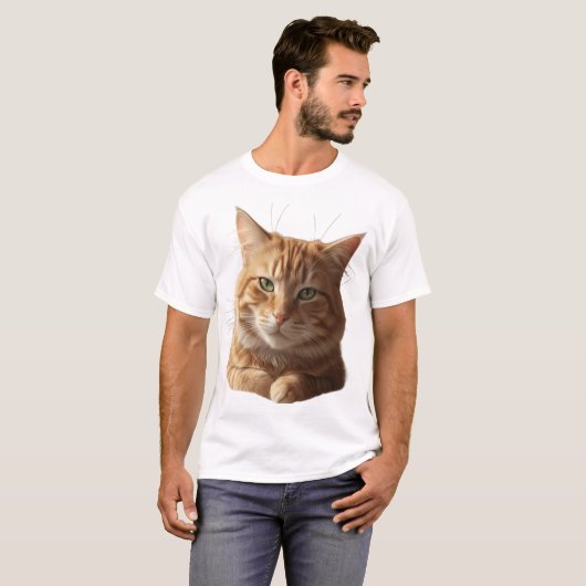 Fierce Cat Face T-Shirt – Bold & Playful (Voorkant volledig)