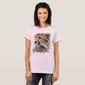 Fierce Cheetah Print Vrouwen Graphic T-shirt (Voorkant volledig)