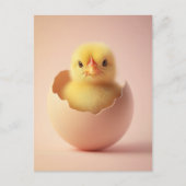 Fierce Chick in Eggshell Feestdagenkaart (Voorkant)