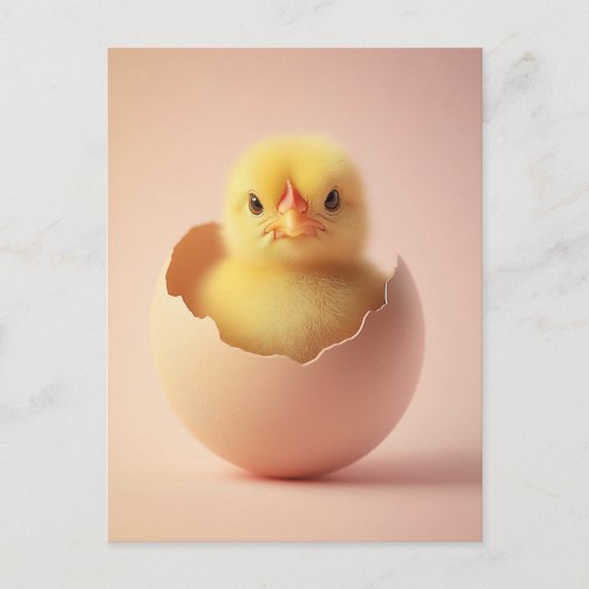 Fierce Chick in Eggshell Feestdagenkaart (Voorkant)