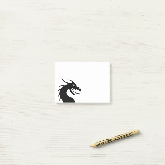 Fierce Chinese Dragon Silhouette Post-it® Notes (Op bureau)