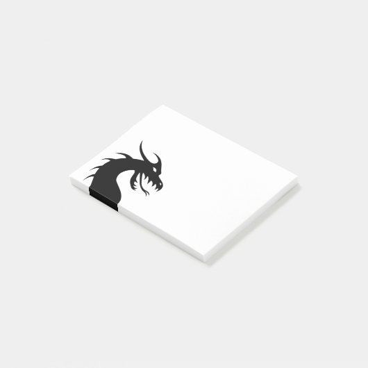 Fierce Chinese Dragon Silhouette Post-it® Notes (Schuin)