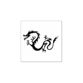 Fierce Chinese Dragon Silhouette Rubberstempel (Afrduk)