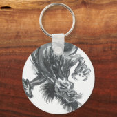 Fierce Chinese Dragon Sleutelhanger (Voorkant)