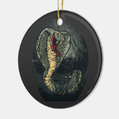Fierce Cobra Snake Dark Jungle Tattoo Art Keramisch Ornament (Links)