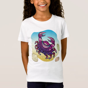 Fierce Crab met Claws Graphic Design T-shirt