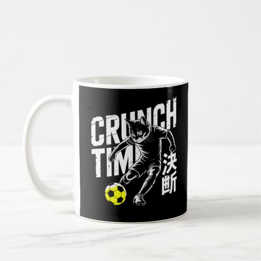 Fierce Crunch Time Cat Soccer Mugs Koffiemok (Links)