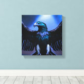 Fierce Crystal Eagle – Wild Spirit Canvas Art (Insitu (Houten vloer))