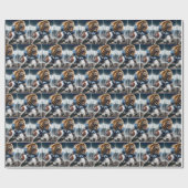 Fierce Detroit Lion #26 Football speler Cadeaupapier (Vlak)