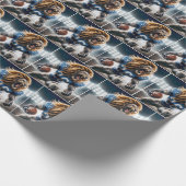 Fierce Detroit Lion #26 Football speler Cadeaupapier (Hoek)