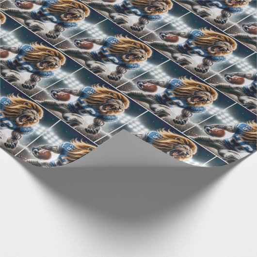 Fierce Detroit Lion #26 Football speler Cadeaupapier (Hoek)