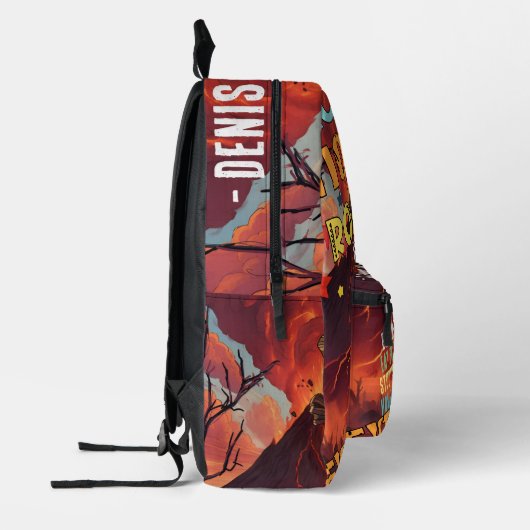 Fierce Dino Motivation -  Kind Bedrukte Rugzak (Links)