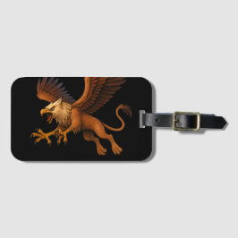 Fierce Diving Golden Griffin Mythologie Fantasy Ar Bagagelabel