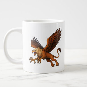 Fierce Diving Golden Griffin Mythologie Fantasy Ar Grote Koffiekop