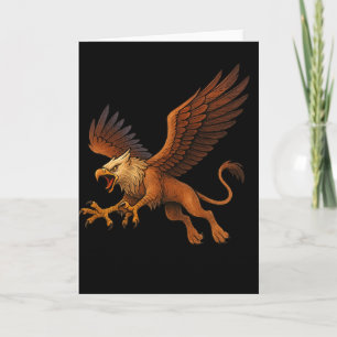 Fierce Diving Golden Griffin Mythologie Fantasy Ar Kaart