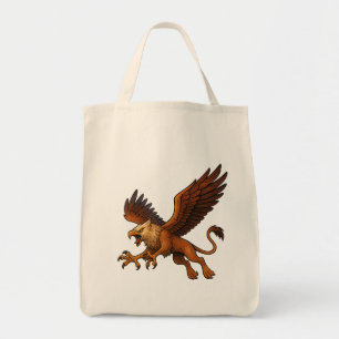 Fierce Diving Golden Griffin Mythologie Fantasy Ar Tote Bag