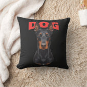 Fierce Dobermann Kussen – Sterk en Elegant Huis (Deken)