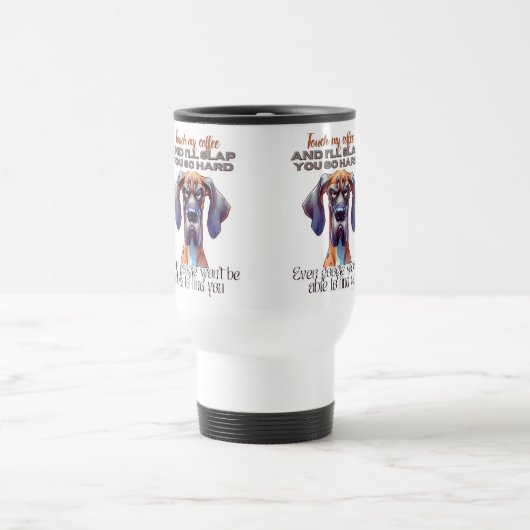 Fierce Dog Coffee Mok – Grappig "Touch My Coffee" (Center)