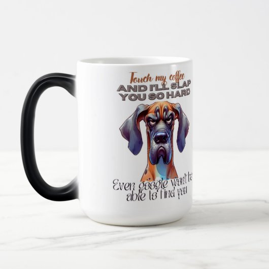 Fierce Dog Coffee Mok – Grappig "Touch My Coffee"  (Links)