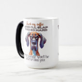 Fierce Dog Coffee Mok – Grappig "Touch My Coffee"  (Voorkant links)