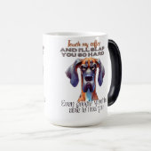 Fierce Dog Coffee Mok – Grappig "Touch My Coffee"  (Voorkant rechts)