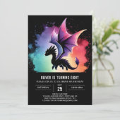 Fierce Dragon Birthday Printable Kaart (Staand voorkant)