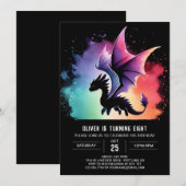 Fierce Dragon Birthday Printable Kaart (Voorkant / Achterkant)