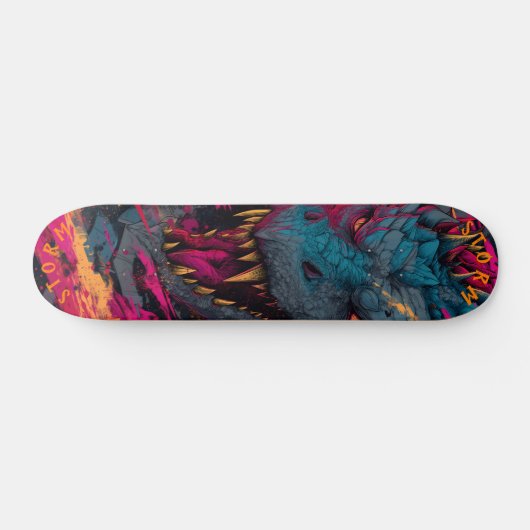 Fierce Dragon Graffiti Street – Limited Edition Persoonlijk Skateboard (Horizontaal)